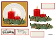 Red Candles Christmas Doily
