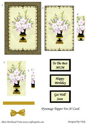 Flowers in Vase with Frame