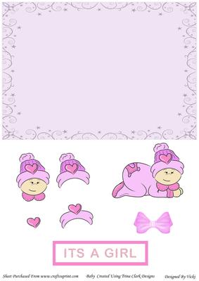 Baby Girl Decoupage