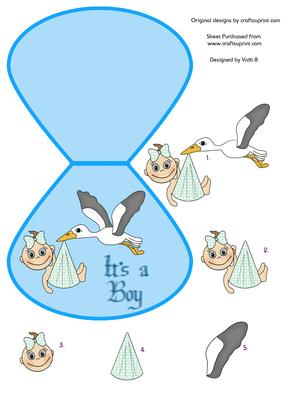 Baby Boy Wobble Card