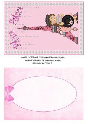 Paris Girl A5 Card Front