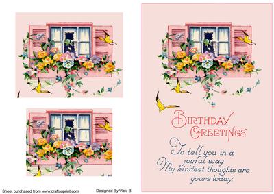 Square Pyramage Birthday Card Front