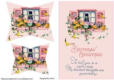Star Pyramage Birthday Card Front