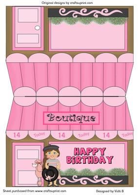 Quick 14th Birthday Shaped Card