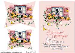 Star Pyramage Birthday Card Front