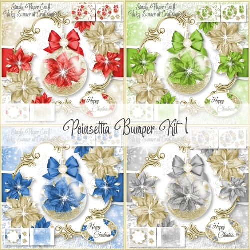 Poinsettia Bauble Bumper Kit 1