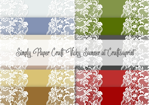 Christmas 5 Double Lace Border Digital Paper