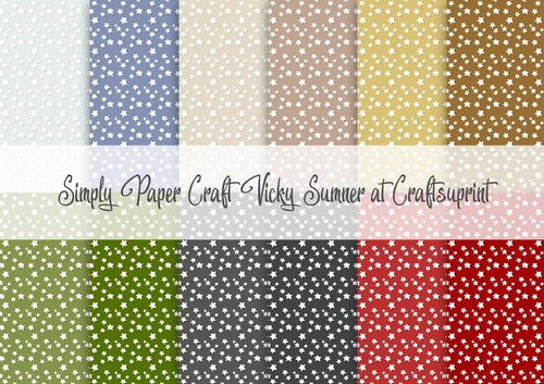 Christmas 5 Stars Digital Paper