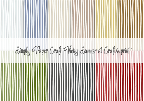Christmas 5 Stripe Digital Paper