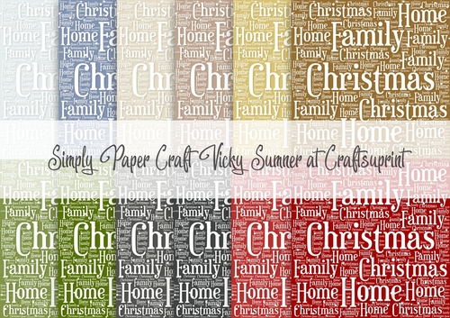 Christmas 5 Word Art 2 Digital Paper