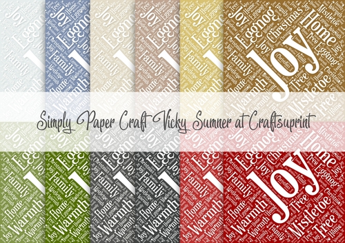 Christmas 5 Word Art 3 Digital Paper