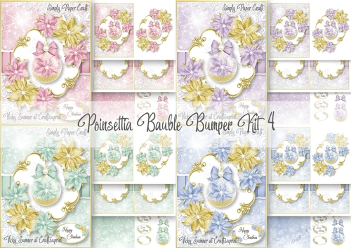 Poinsettia Bauble Bumper Kit 4