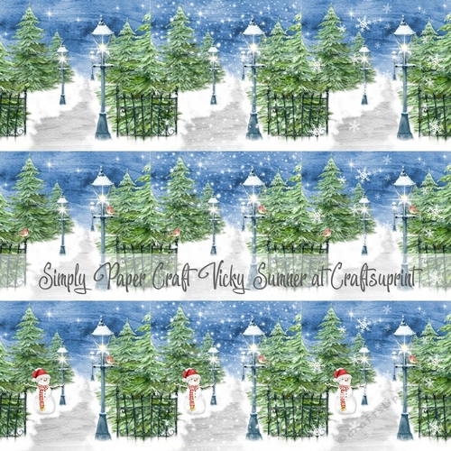 Snow Covered Park Set 1