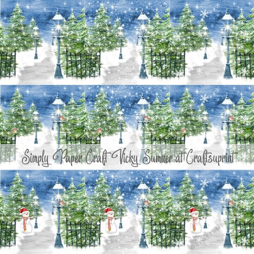 Snow Covered Park Set 2