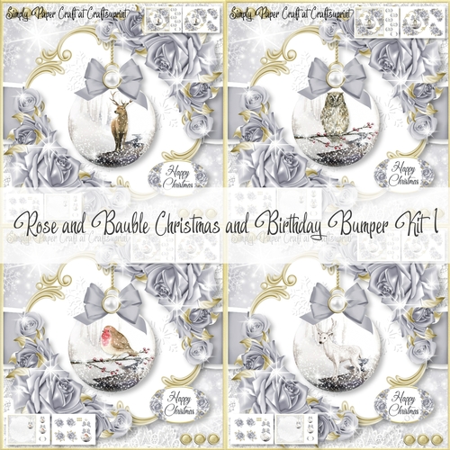 Rose and Bauble Christmas and Birthday Bumper Kit 1