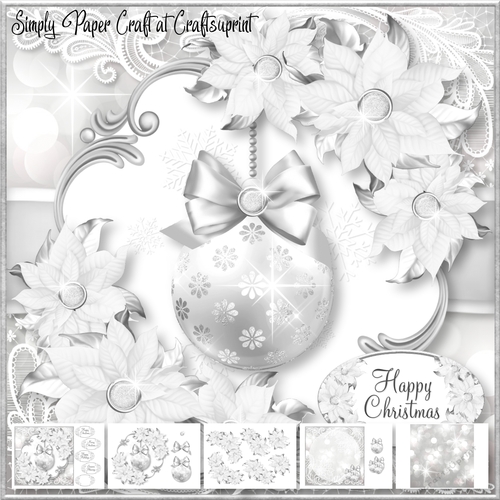 Silver and White Bauble 2