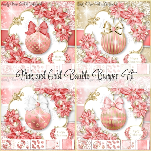 Pink and Gold Bauble Bumper Kit