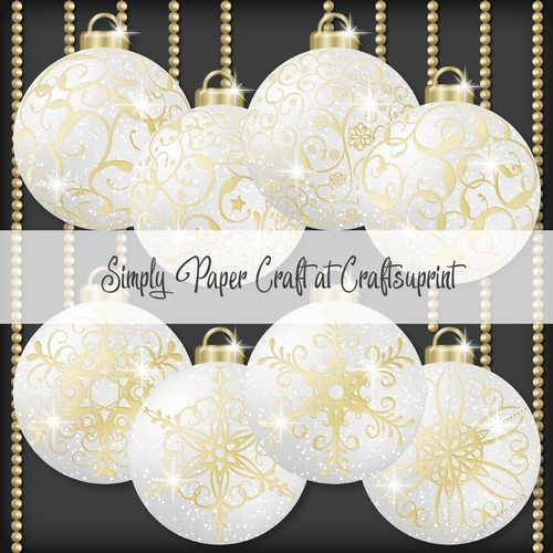 White and Gold Bauble