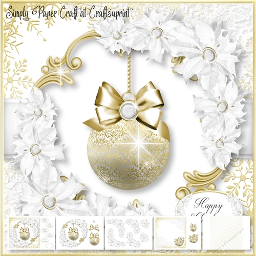 White and Gold Bauble 2
