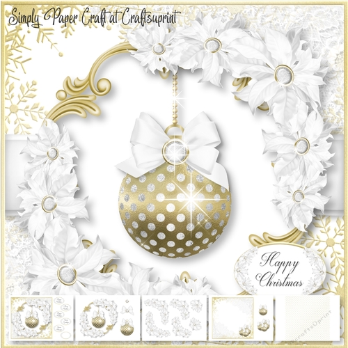White and Gold Bauble 4