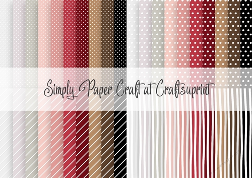 Winter Berries 8x8 Spots and Stripes Paper Pack