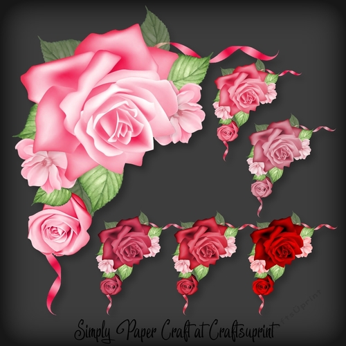 Valentine Floral Vignette