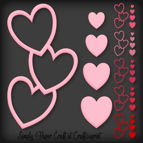 Valentine Heart Frame with Decorative Hearts
