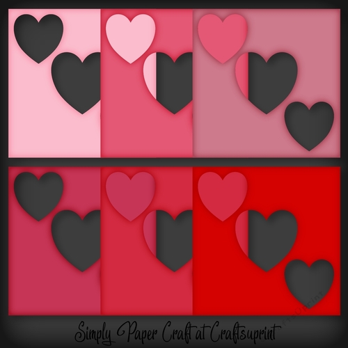 Valentine Three Heart Aperture Frame