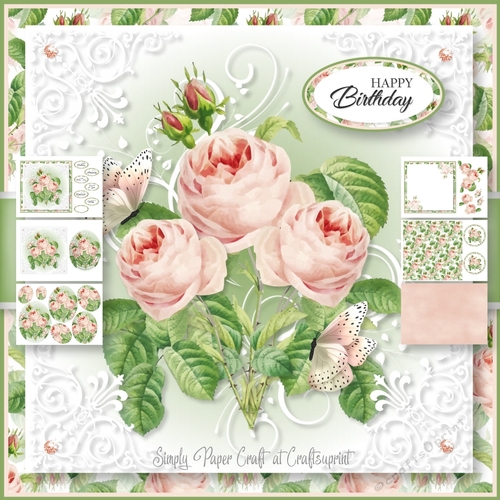 Vintage Flowers and Butterflies 1