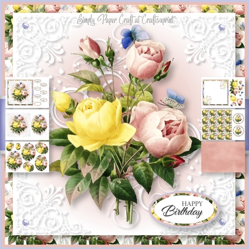 Vintage Flowers and Butterflies 3