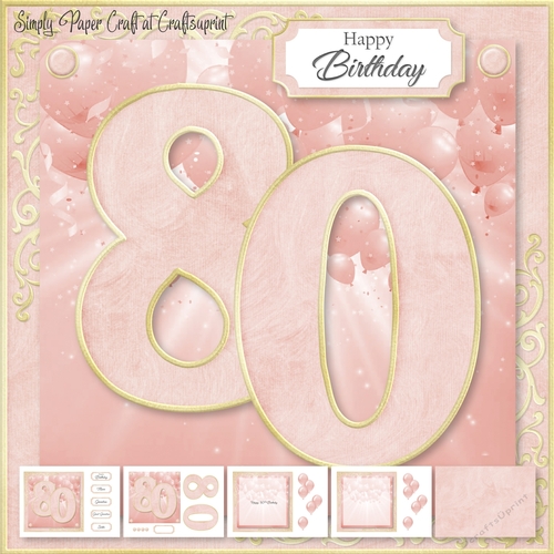 Pretty Pink 80th Birthday