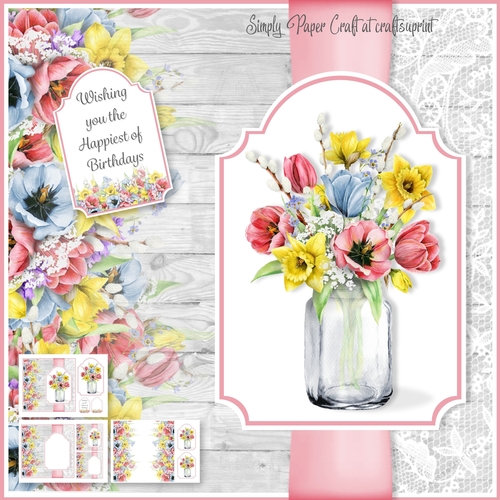 Mason Jar of Flowers 4