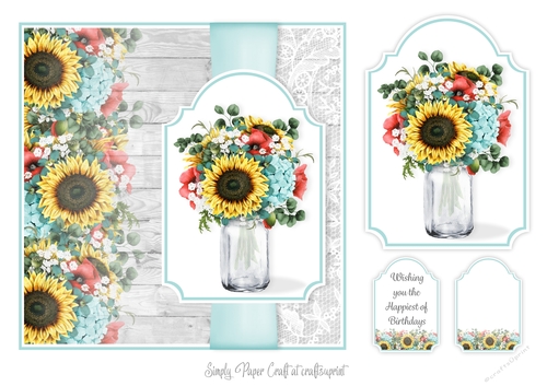 Mason Jar of Flowers 1