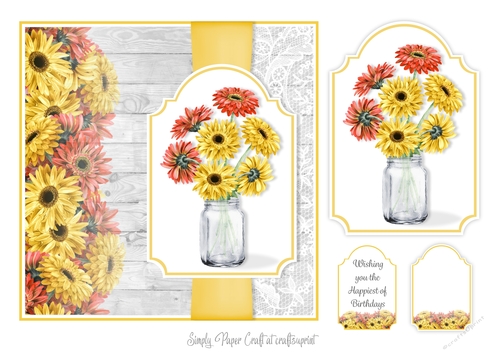 Mason Jar of Flowers 3