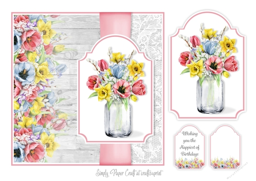Mason Jar of Flowers 4