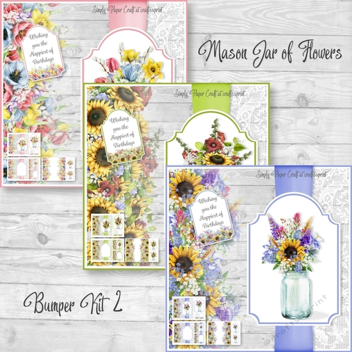 Mason Jar of Flowers Bumper Kit 2