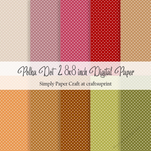 Apple Orchard Polka Dot 2 8x8 inch Digital Paper