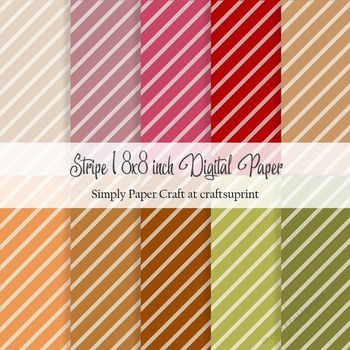 Apple Orchard Stripe 1 8x8 inch Digital Paper