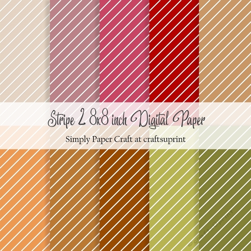 Apple Orchard Stripe 2 8x8 inch Digital Paper