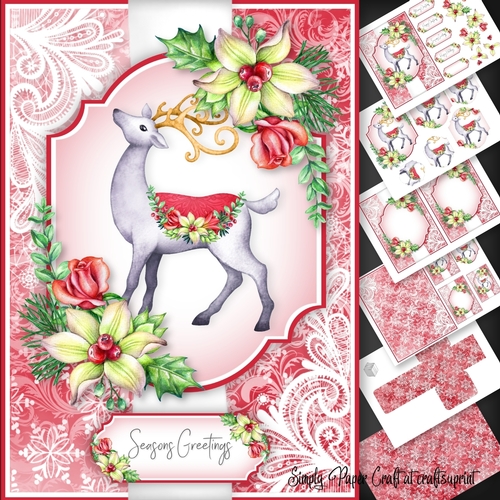 Reindeer 7x5 inch No 3