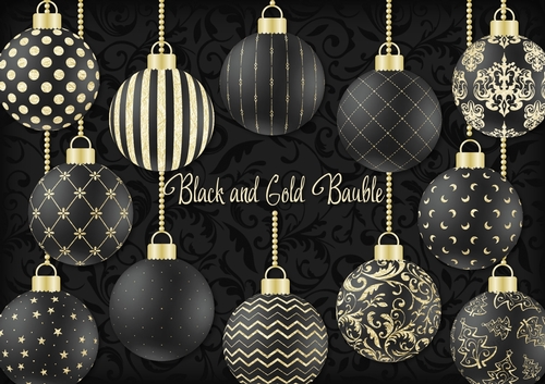 Black and Gold Bauble