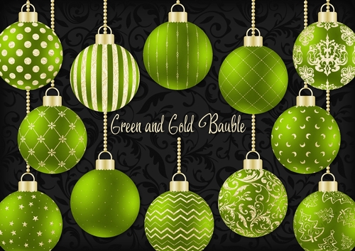 Green and Gold Bauble