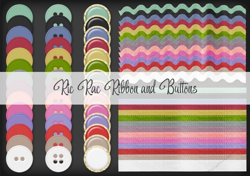 Ric Rac Ribbon and Buttons