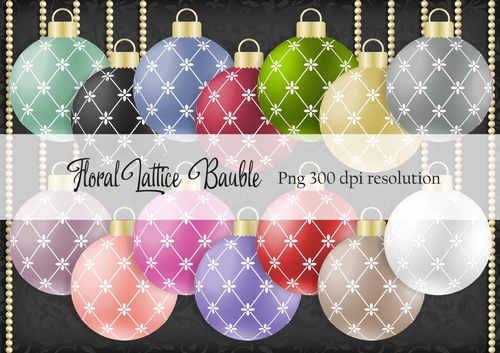 Floral Lattice Bauble