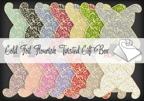 Gold Foil Twisted Gift Box
