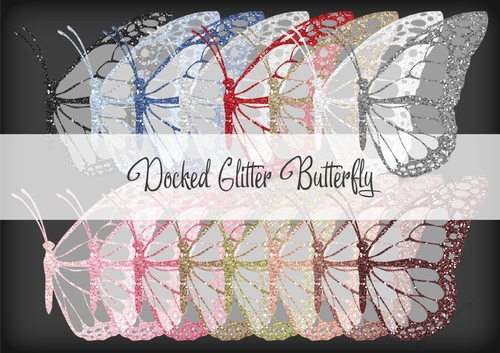 Glitter Docked Butterfly