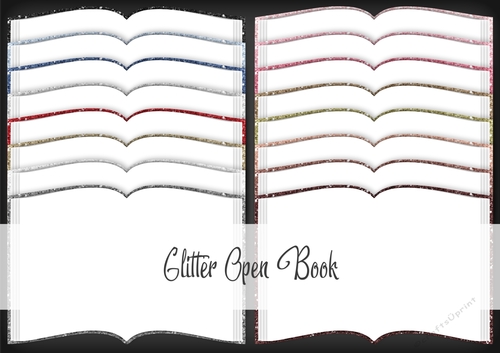 Glitter Open Book