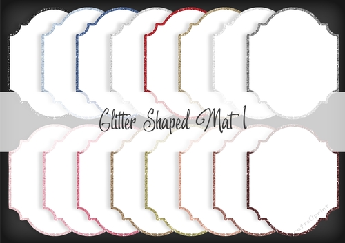 Glitter Shaped mat 1