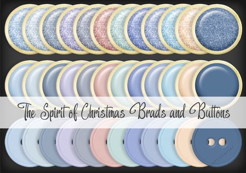 The Spirit of Christmas Brads and Buttons