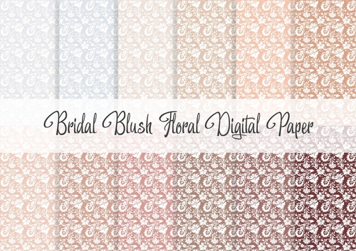 Bridal Blush Floral Digital Paper